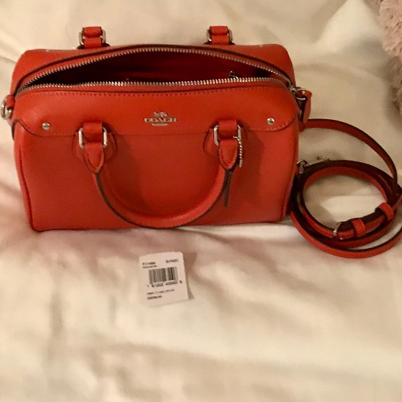 Coach mini Bennett satchel-orange/red - Picture 1 of 8